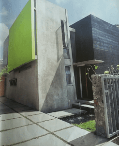 Rumah Miring ekspresi Desain Dua Kontainer