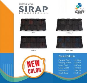 Genteng Metal Sirap Rainbow